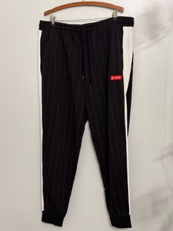 Y2K PUMA x Coca Cola T7 Track Pants Men XXL Black Pinstripe Streetwear Retro NWT