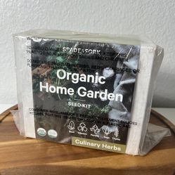 Organic Herb Garden Kit Indoor Certified Made in USA Herb Plant Basil Cilantro Sage Thyme Parsley 