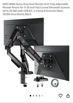 Ares Dual Monitor Arm HEAVY DUTY