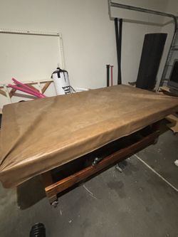 Wooden Pool table on wheels