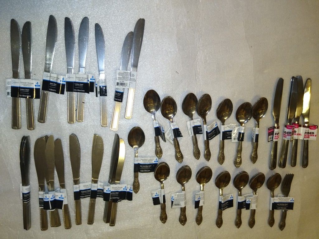 32 pks of 4. And 4 packs of 2. Silverware