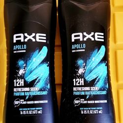 (2) Axe Bodywash, 16 oz each ~ Apollo
