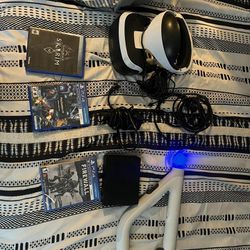 PlayStation VR Barely Used With Gun, Skyrim Game, Firewall And PlayStation Games 