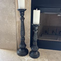 Wood Candle Pilars 