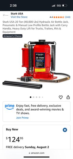 Bottle Jack 20 Ton Air Or Manuel
