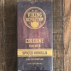Viking Revolution Cologne For Men, Spiced Vanilla Eau De Parfum Perfume, 3.4 Ounces *Brand New & Sealed In Box*