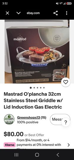 Mastrad O'plancha Stainless Steel Griddle with Lid