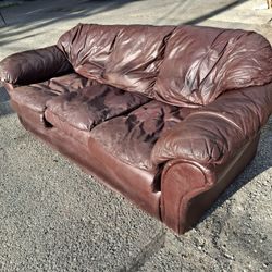 Leather Sofa Brown 