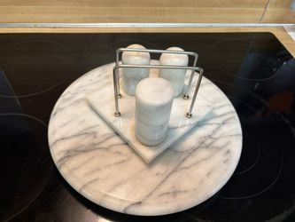 Marble Turntable & Napkin Holder