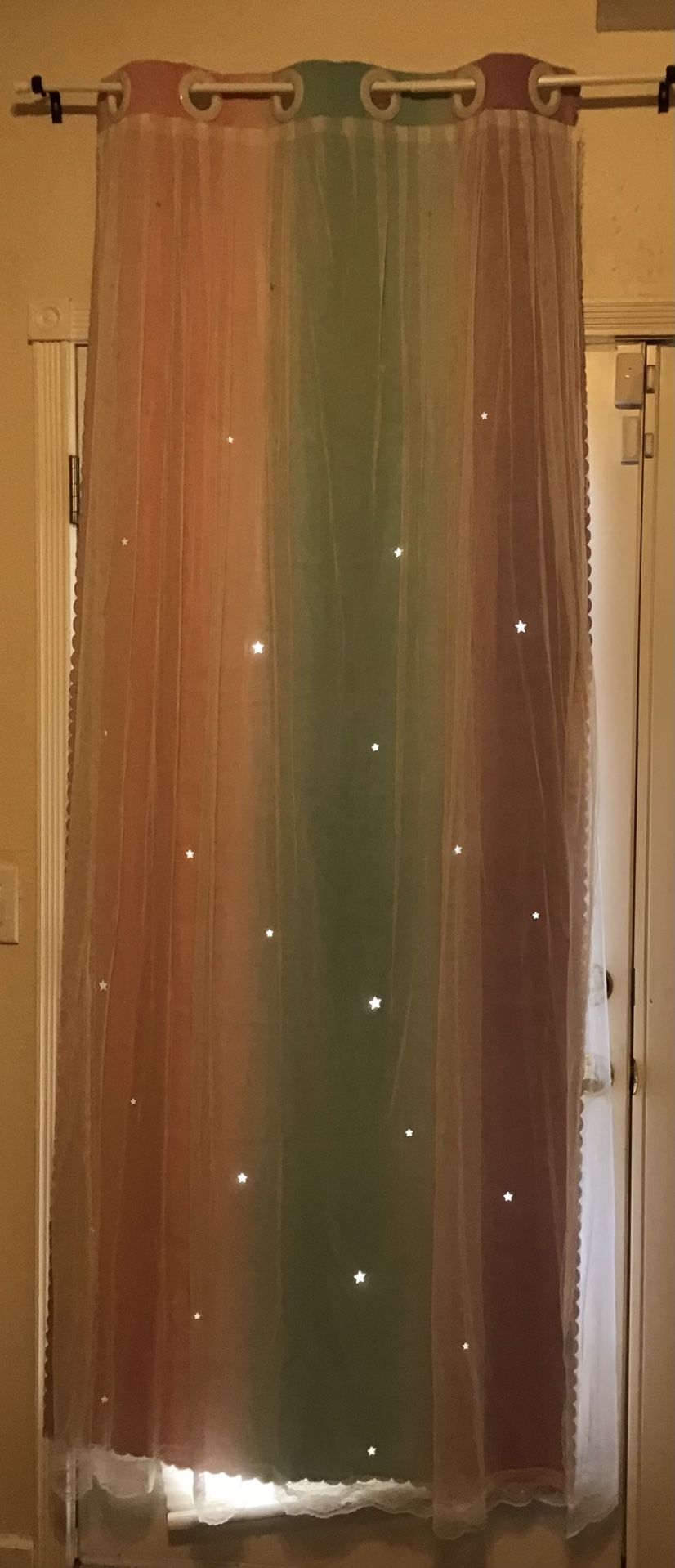 Rainbow Curtain With Lace