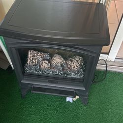 Chimney With Fire Light And Heater