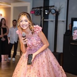 Sweet 16 Pink and Gold Dress