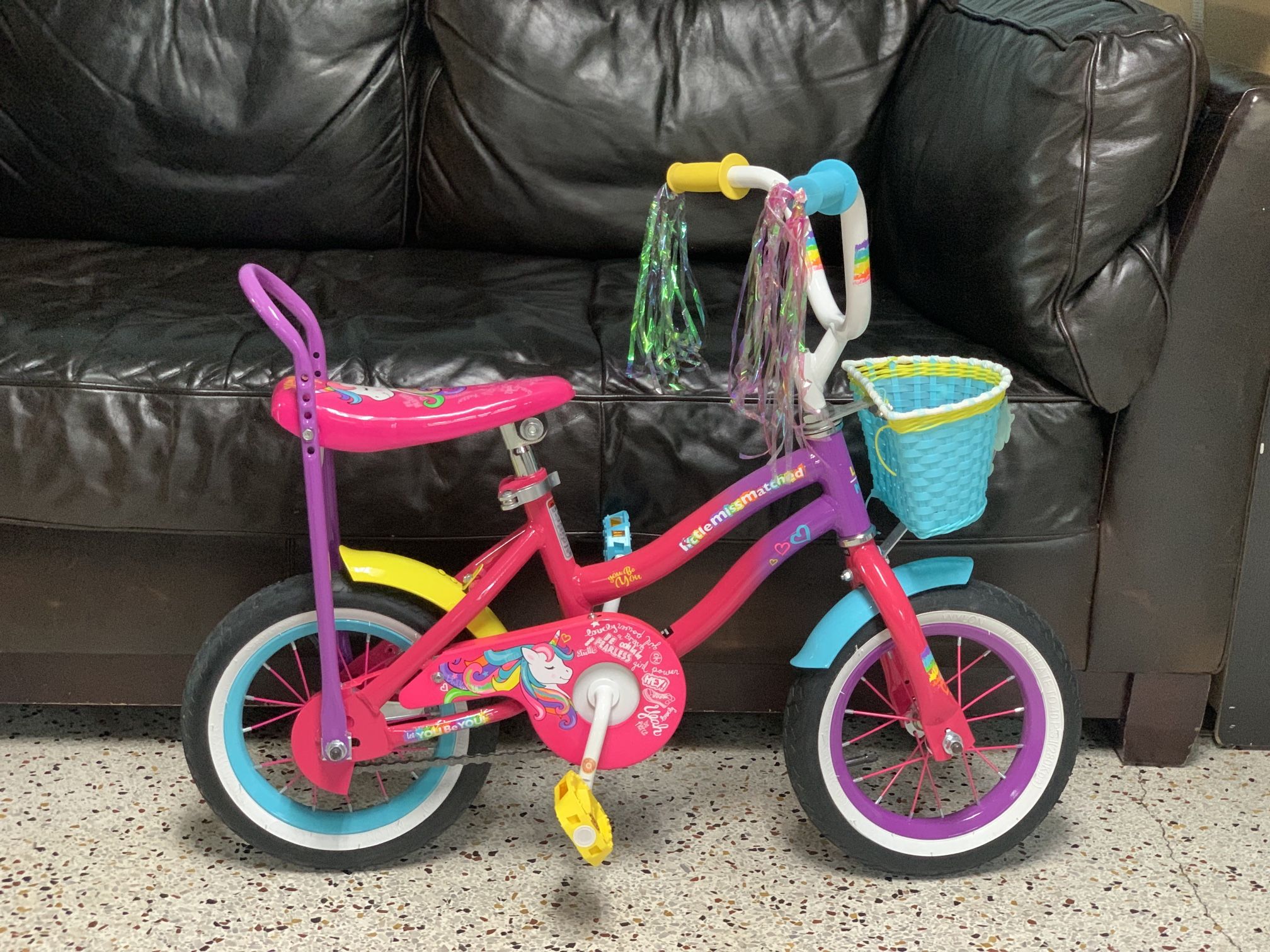 LittleMissMatched 12 in.  Girl's Let You Be You Unicorn, Child's Bicycle