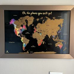 World Scratch Map (New Not Used) 