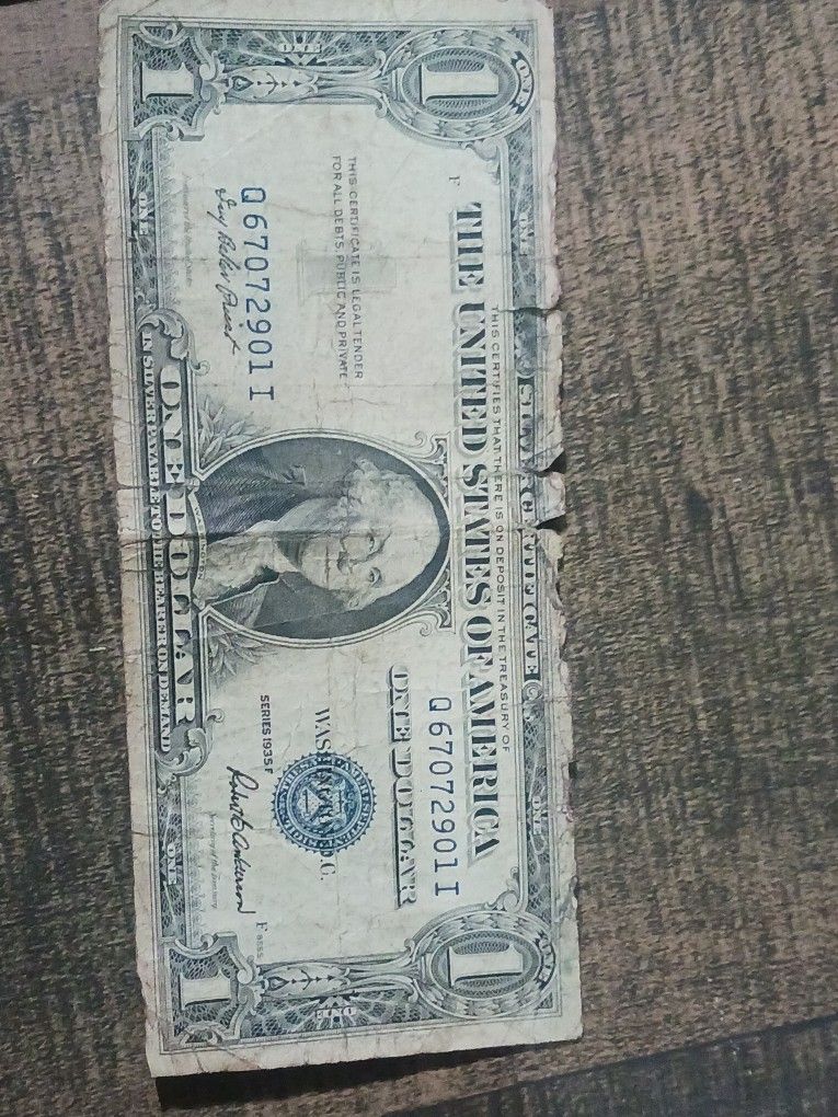 1935 Blue Note $1 Dollar Bill