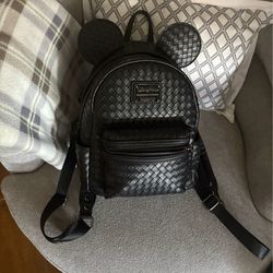 Loungefly Disney Parks Black Mickey Mouse Mini Backpack