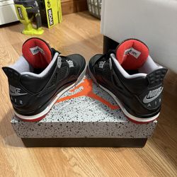 JORDAN 4 RETRO 'BRED REIMAGINED' Size 8 Men