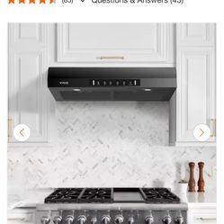 VIKIO 30 in. 500 CFM Ducted Under Cabinet Range Hood in Black Stainless Steel with LED Lights, Remote Control and Mesh Filters