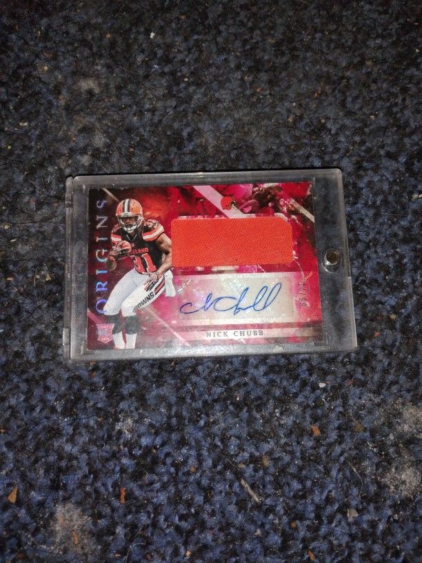 Nick Chubb Auto Jersey Card Autograph Pack Pulled Panini Rookie Card /99 Cleveland Browns 