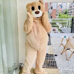 Dancing Bear Mascot Costume Funny Teddy Bear  Walk Cartoon Doll Suit