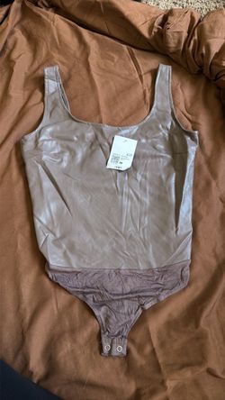 Forever 21 brown faux leather body suit