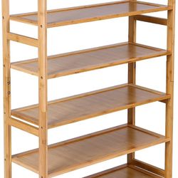 Bamboo Entryway Shoe Shelf/Storage Organizer/Shoe Rack