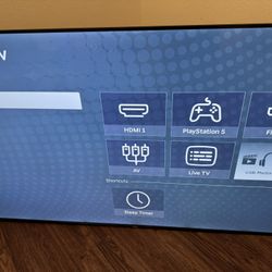 75 Inch Onn Tv And Vizio Speaker With All Cables And A Mount 