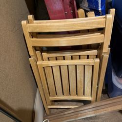 Wooden Folding Chairs - 4 - Nice