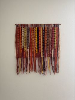 Vintage Woven Wall Hanging - 30”x34”