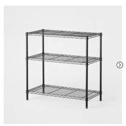 Black 3 Tier Shelving Unit