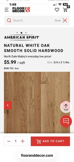 American Spirit, Premium Hardwood Flooring, Natural White Oak