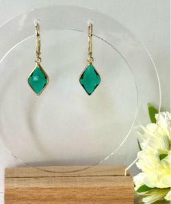 Green Drop Earrings