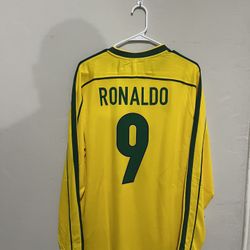 Brazil 1998 Home Ronaldo Jersey (small Medium Large XL 2X)
