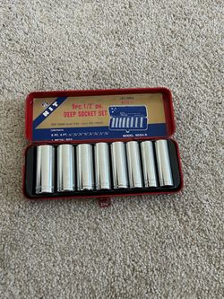 NIT 9-Piece 1/2" Drive Deep Socket Set