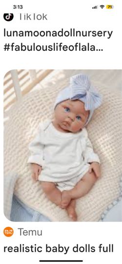 20 Inch Full Silicone Reborn Baby Girl Doll That Look Real with Mouth Open | Lifelike Loulou...
