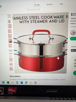 Stainless Steel Pan-Steamer w/Lid
