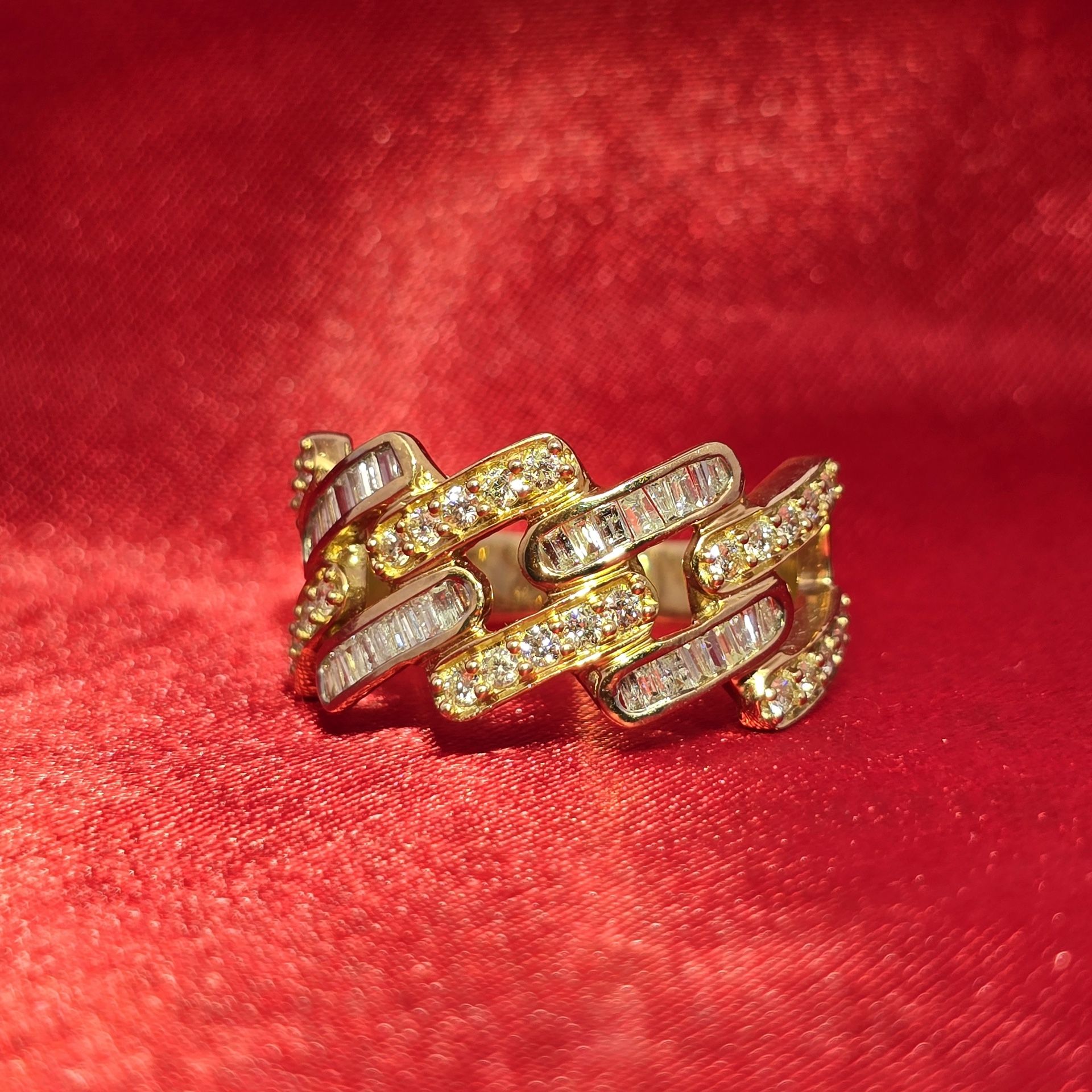 10k Yellow Gold Diamond Baguette Ring 1.15 ctw