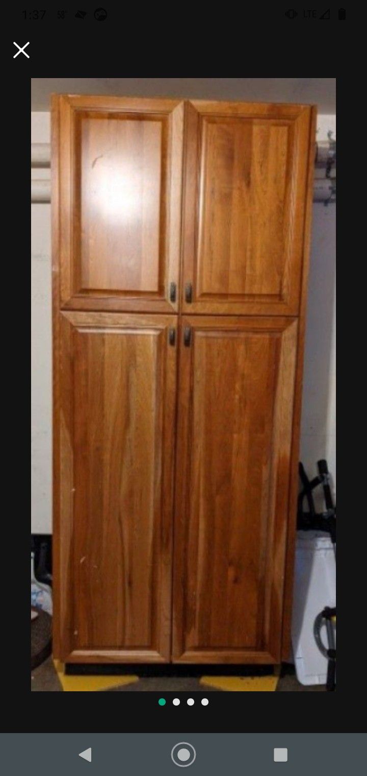 Nice Cabinet With 4 Doors And Shelves In Very Good Condition 87" Tall 36"W 17"D ready to move