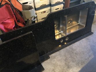 Granite counter top with sink