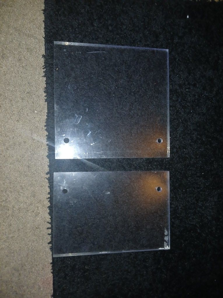 Two pieces of bulletproof glass