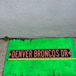 Denver Bronco Dr. Street Sign 