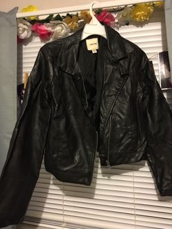 Kids girls leather jacket