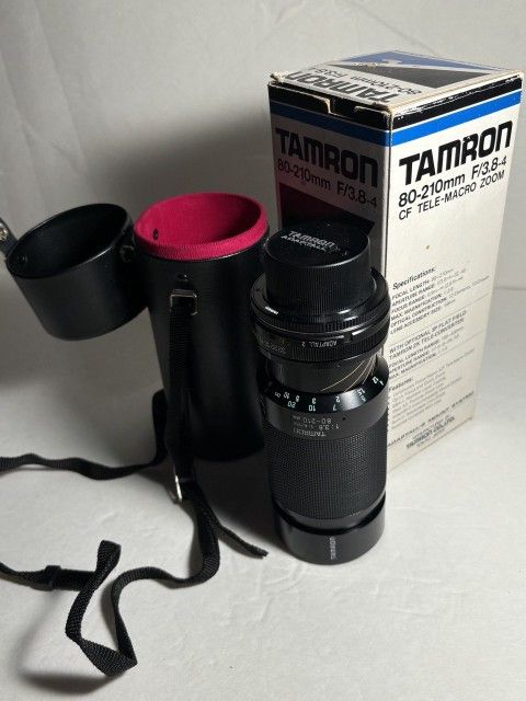 Tamron 80-210mm f/3.8-4 CF Tele-Macro Zoom Adaptall-2 Lens Model 103A In Box