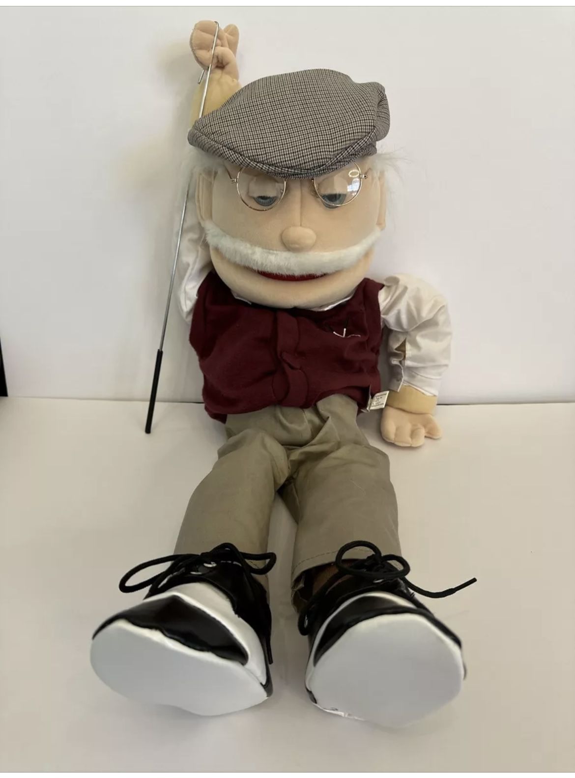 Grandpa Grandparent Golfer Puppet Sunny & Co 28" Full Body Includes Stick