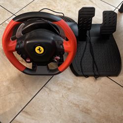 Steering Wheel And Pedal X Box