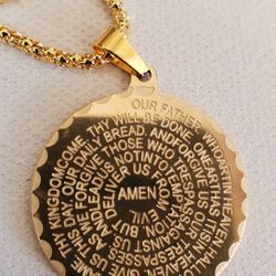 Gold Prayer Necklace