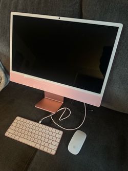Apple iMac 24-inch Pink with Keyboard and Mouse