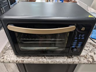 Drew Barrymore Beautiful Digital Air Fryer Toaster Oven – Touch Screen (Black/Gold)