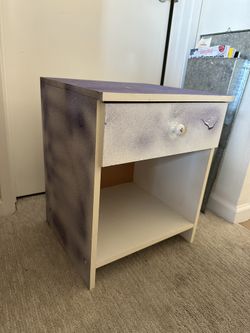 Awesome Nightstand I Spray Painted Sparkly Purple Big Drawer 