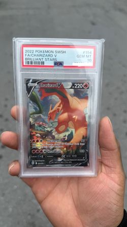 FULL ART/CHARIZARD V #154 2022 POKEMON SWORD & SHIELD BRILLIANT ( PSA 10 ) DMV 301 📍